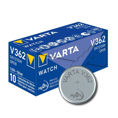 BUTTON BATTERIES V362 - BOX OF 10
BATTERY