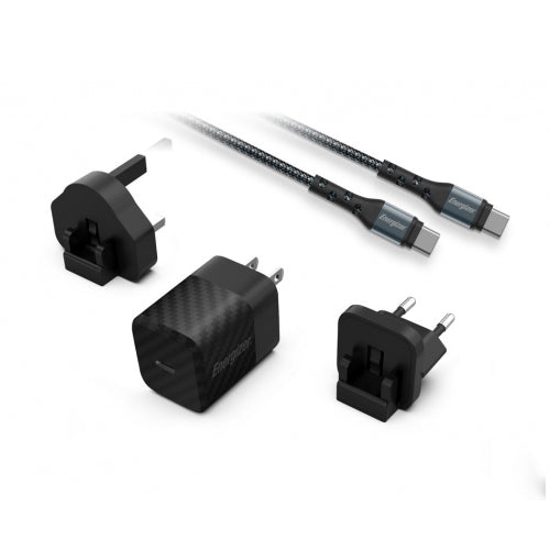 ENERGIZER PD WALL CHARGER 20W EU UK US + USB-TYPE C CABLE