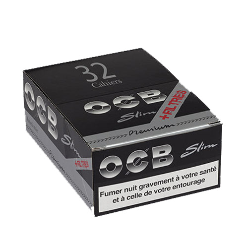 OCB PREMIUM ROLLING PAPER
SLIM+FILTERS 32 NOTEBOOKS