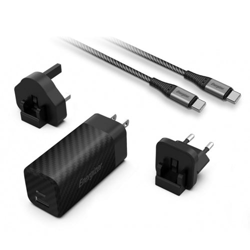 ENERGIZER MULTI-OUTLET WALL CHARGER - PD 90W + USB-TYPE C CABLE