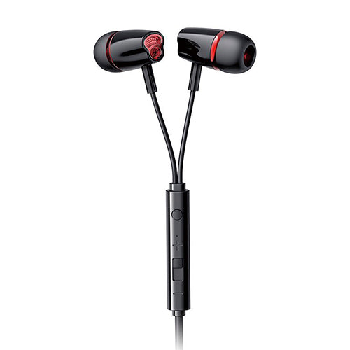 JOYROOM MINI-JACK 3.5MM IN-EAR HEADPHONES WITH REMOTE CONTROL AND MICROPHONE BLACK JR-EL114