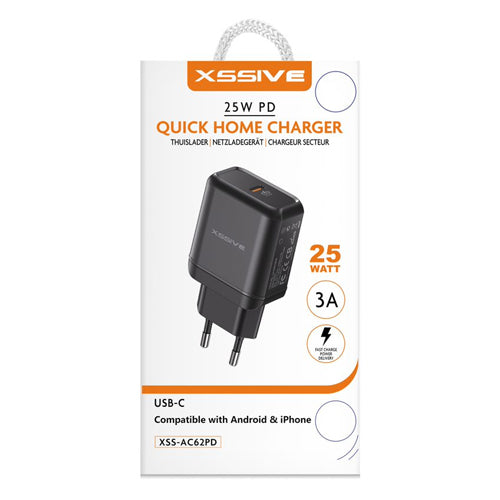 XSSIVE BLACK 25W USB-C CHARGER