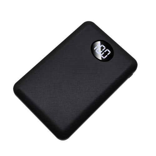 POWER BANK 5000 MAH DIGIT POWER 1 USB-A PORT & 1 USB-C PORT FAST CHARGE BLACK -WAVE
