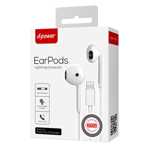 D-Power iPhone 7 Earphone K6009