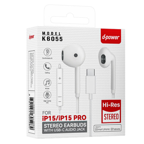 D-Power iPhone 15 Type-C Earphone K6055