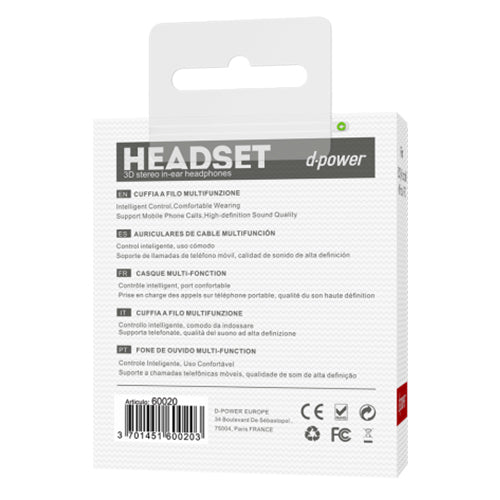 D-Power Earphone S3 K6001