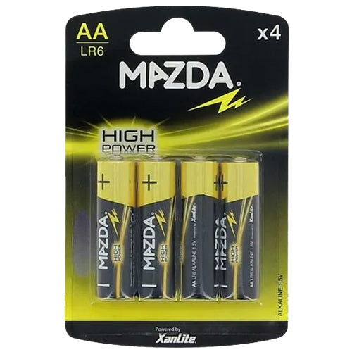 AA BATTERY LR6 X4 HIGH POWER MAZDA