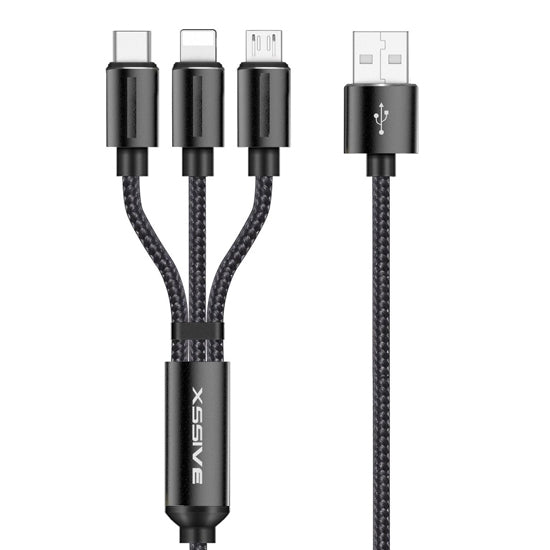 3IN1 LIGHTNING-MICRO-TYPE C XSSIVE CABLE