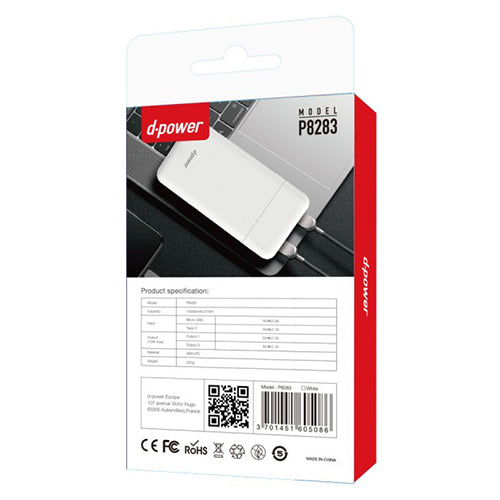 D-Power Power Bank 10000 MAH P8283