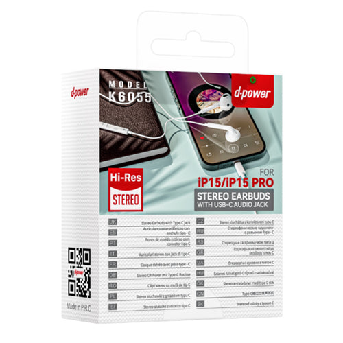 D-Power iPhone 15 Type-C Earphone K6055