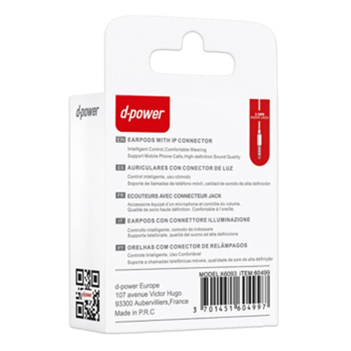 D-Power Earphone iPhone 6 bis K6093