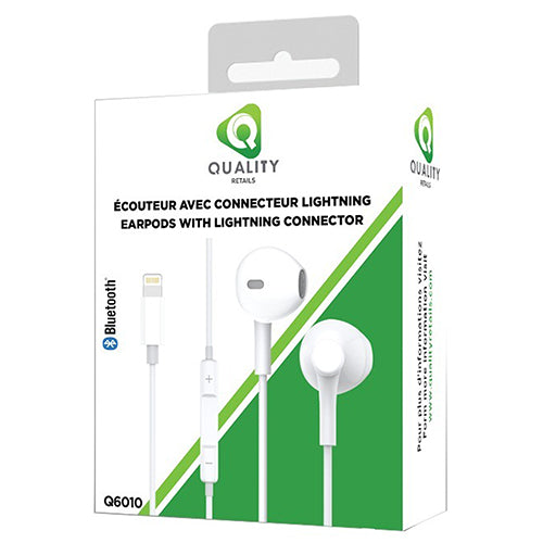 LIGHTNING WIRED EARPHONES WITH BLUETOOTH ACTIVATION Q6010 QUALITY RETAILS