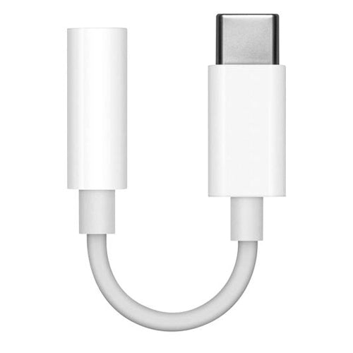 USB TYPE C TO AUDIO 3.5 MINI JACK ADAPTER WHITE