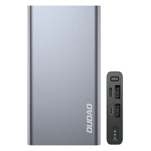 DUDAO METAL POWER BANK WITH LED INDICATOR 10000MAH SILVER K5PRO
