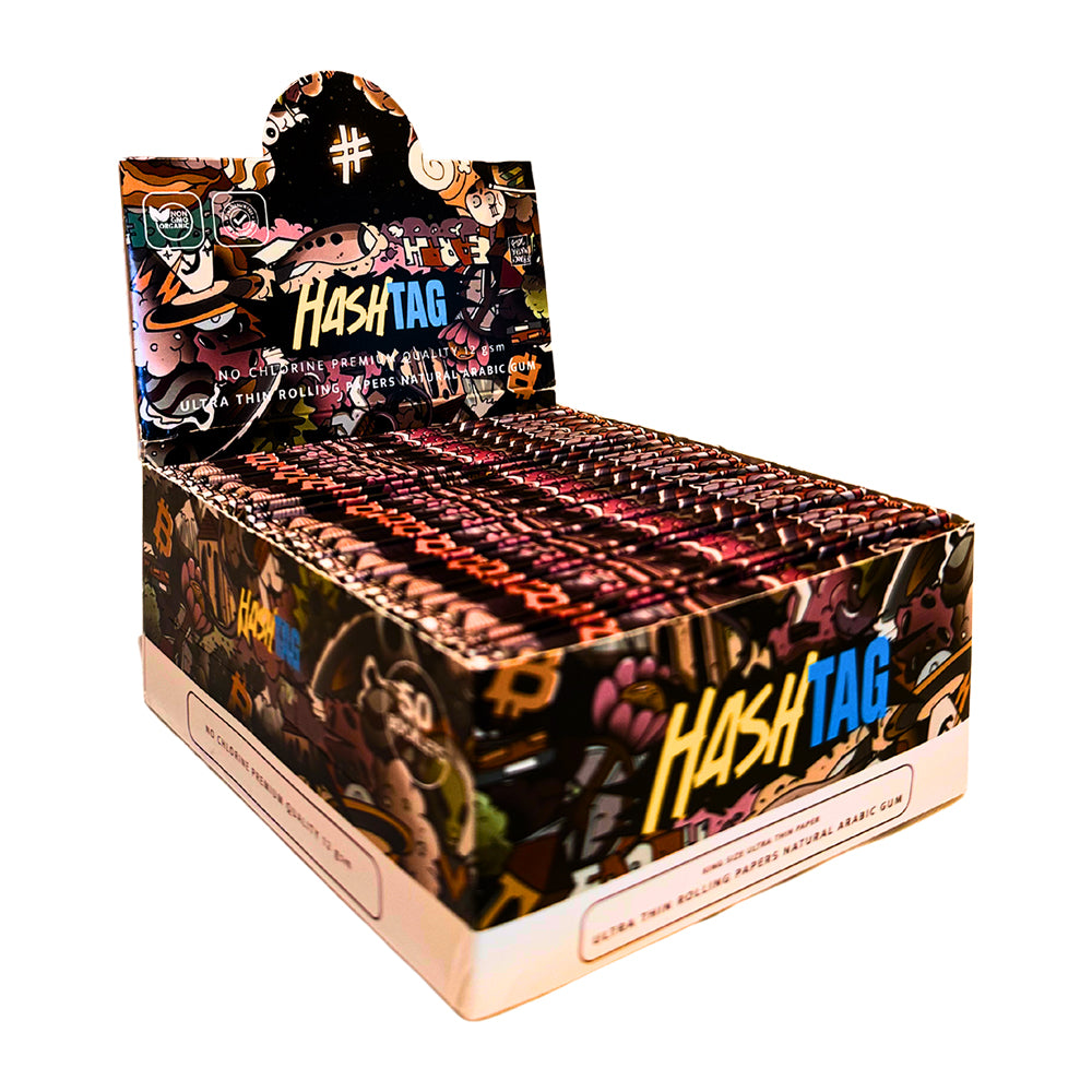 Hash Tag – Feuilles à rouler King Size Brunes avec Filtres 108×44 mm