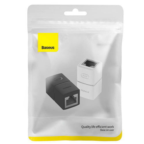 BASEUS AIRJOY SERIES RJ-45 ETHERNET CABLE CONNECTOR 2 PCS - BLACK