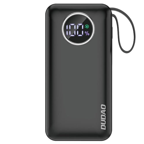 DUDAO POWERBANK 10000MAH 1XUSB-A / 1XUSB-C 22.5W WITH INTEGRATED CABLE 1XLIGHTNING / 1XUSB-C BLACK K15SB