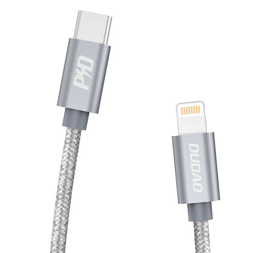 DUDAO USB TYPE C - LIGHTNING POWER DELIVERY 45W 1M CABLE GRAY L5PRO GREY