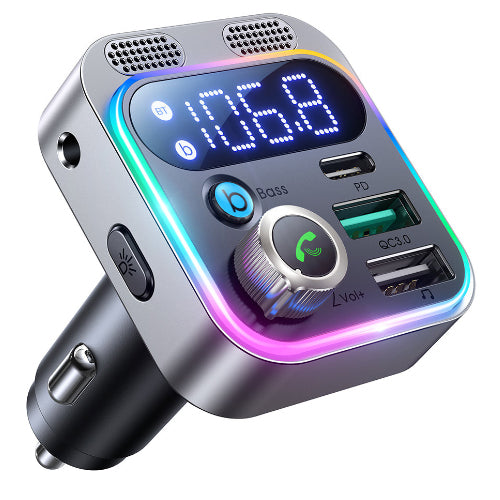 JOYROOM FM TRANSMITTER / CAR CHARGER 48W PPS/PD/QC3.0 BLACK JR-CL16