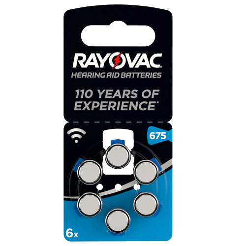 ACOUSTIC BATTERY ZA 675 - BLISTER
OF 6 BATTERIES