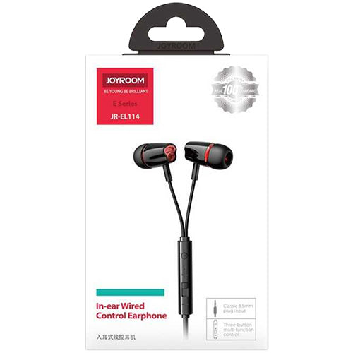 JOYROOM MINI-JACK 3.5MM IN-EAR HEADPHONES WITH REMOTE CONTROL AND MICROPHONE WHITE JR-EL114
