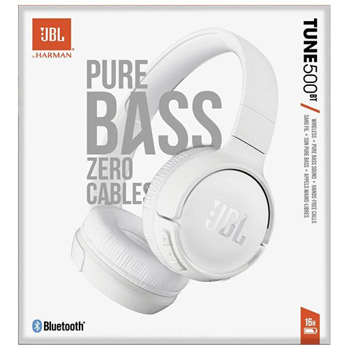 JBL HEADPHONES TUNE 500BT WHITE