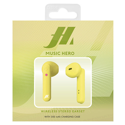 EARBUDS BEAT TWS, YELLOW-MUSIC HERO - Main Image