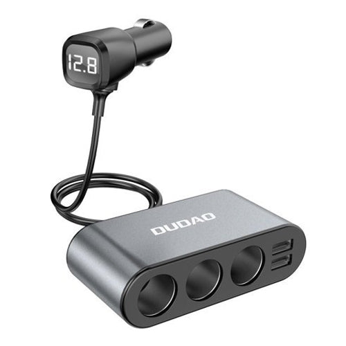 DUDAO CHARGEUR VOITURE 2X USB / 3X PRISE ALLUME-CIGARE RÉPARTITEUR R1PRO NOIR