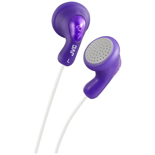 GUMY HA-F14 WIRED EARPHONES, PURPLE & WHITE-JVC