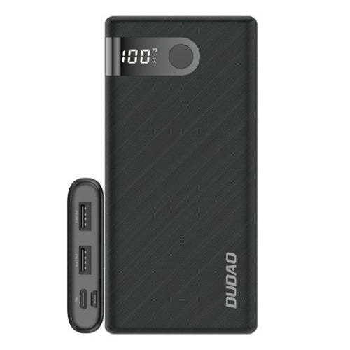 DUDAO POWERBANK 10000 MAH 2X USB / USB TYPE C / MICRO USB 2 WITH BLACK LED SCREEN K9PRO-02