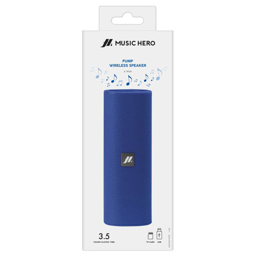 PUMP 6W WIRELESS SPEAKER, BLUE- MUSIC HERO