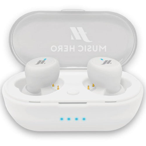 EARBUDS TWIN TWS, WHITE-MUSIC HERO