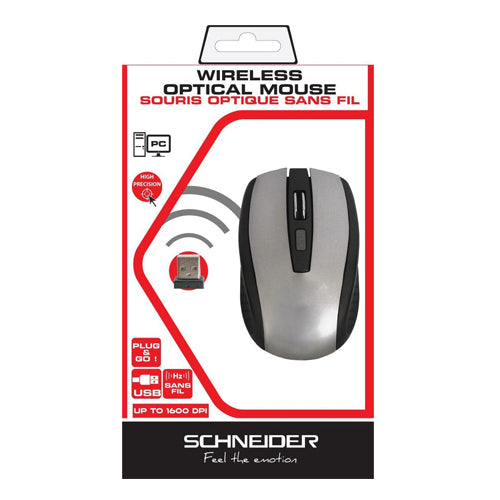 SCHNEIDER WIRELESS OPTICAL MOUSE SILVER