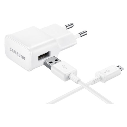 MAINS CHARGER WITH MICRO USB CABLE 2A WHITE-SAMSUNG