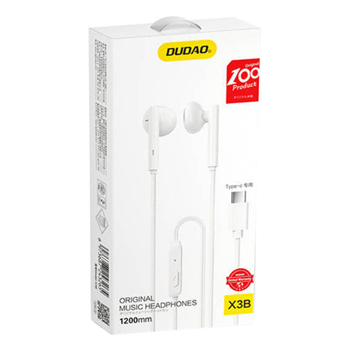 WIRED EARPHONES X3B-W TYPE-C 1.2M-DUDAO