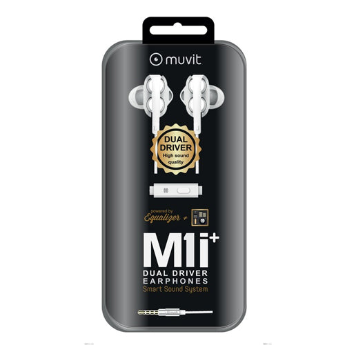 MUVIT M1I+ KIT PIETON PREMIUM DOUBLE HAUT PARLEUR JACK 3.5MM BLANC