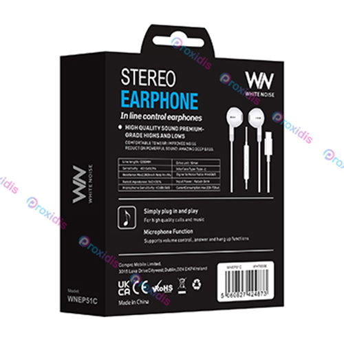 WIRED E951 TYPE C WHITE NOISE EARPHONES