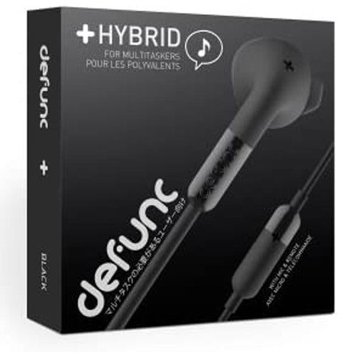 WIRED HYBRID EARPHONES, BLACK-DEFUNC