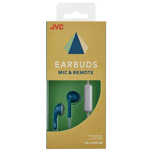 HAF19M-PT WIRED EARPHONES, BLUE & GRAY-JVC