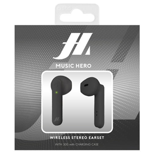 EARBUDS LIGHT TWS, BLACK-MUSIC HERO