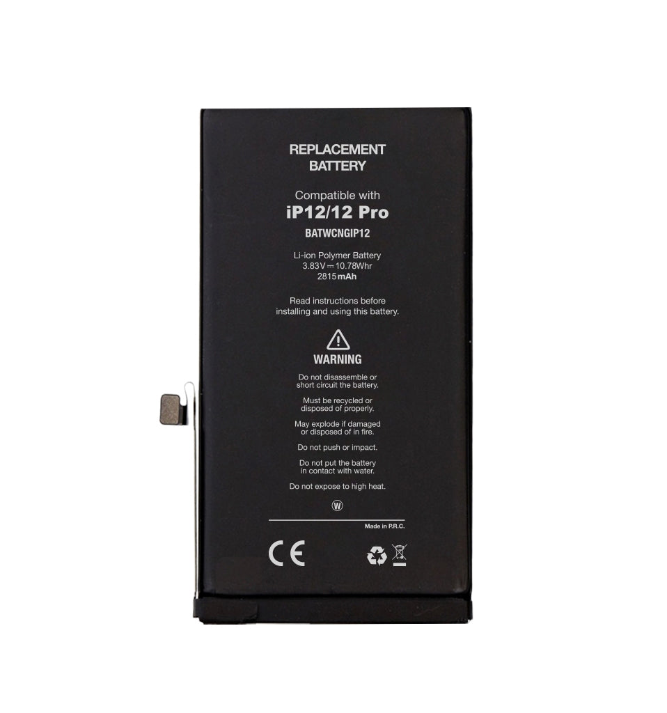 BATTERY FOR IPHONE 12 & 12 PRO 2815 MAH BLACK