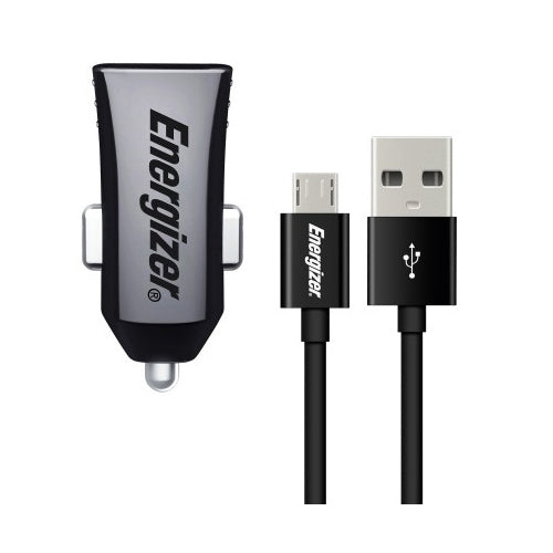 ENERGIZER CAR CHARGER 1A + MICRO USB CABLE BLACK