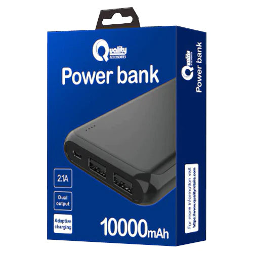 POWER BANK 10000 MAH BLACK - QUALITY
