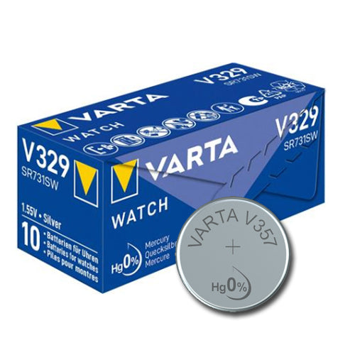 BUTTON BATTERIES V329 - BOX OF 10
 BATTERY