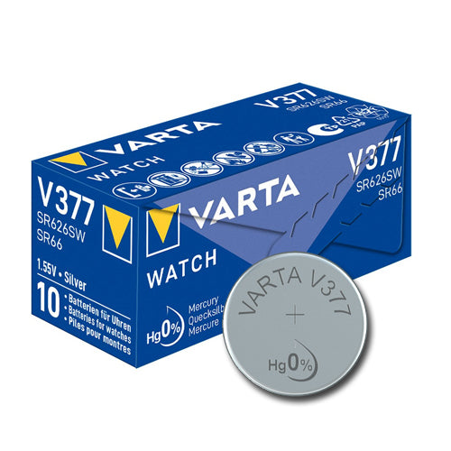 BUTTON BATTERIES V377 - BOX OF 10
 BATTERY