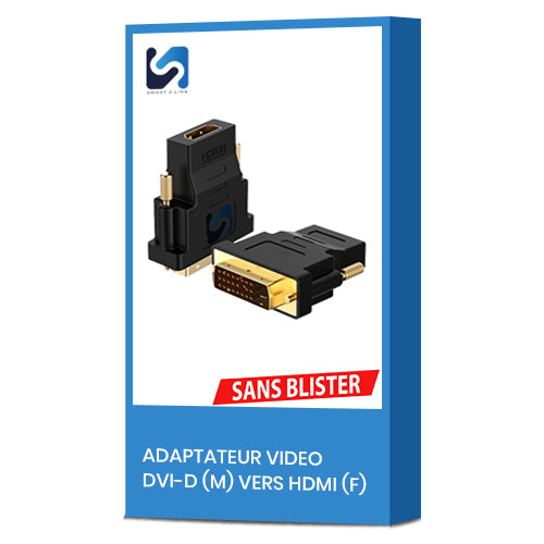 ADAPTATEUR VIDEO DVI-D (M) VERS HDMI (F)  SMART 2 LINK