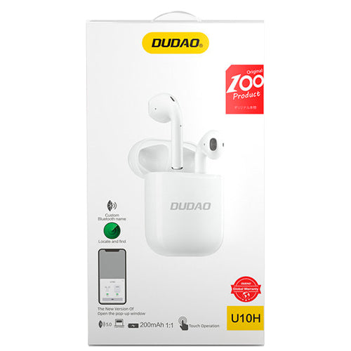 DUDAO U10B TWS WIRELESS IN-EAR EARPHONES - WHITE