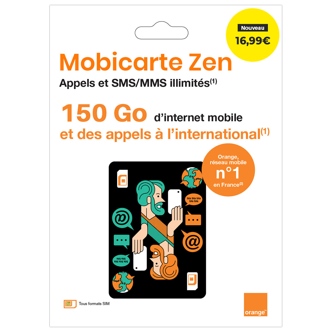 CARTE SIMLA MOBICARTE PREMIUM 150Go 16,99€