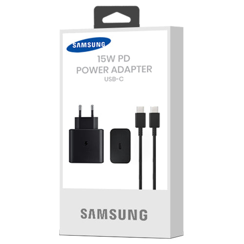 MAINS CHARGER WITH USB TYPE-C CABLE 15W BLACK-SAMSUNG