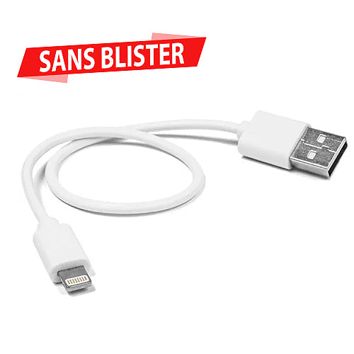 DATA LIGHTNING CABLE WHITE 30 CMS - WITHOUT BLISTER - WAVE